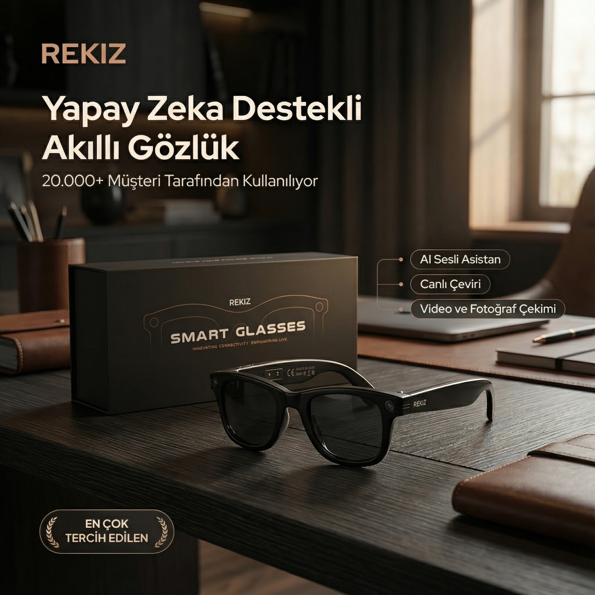 Rekiz AI Akıllı Gözlük